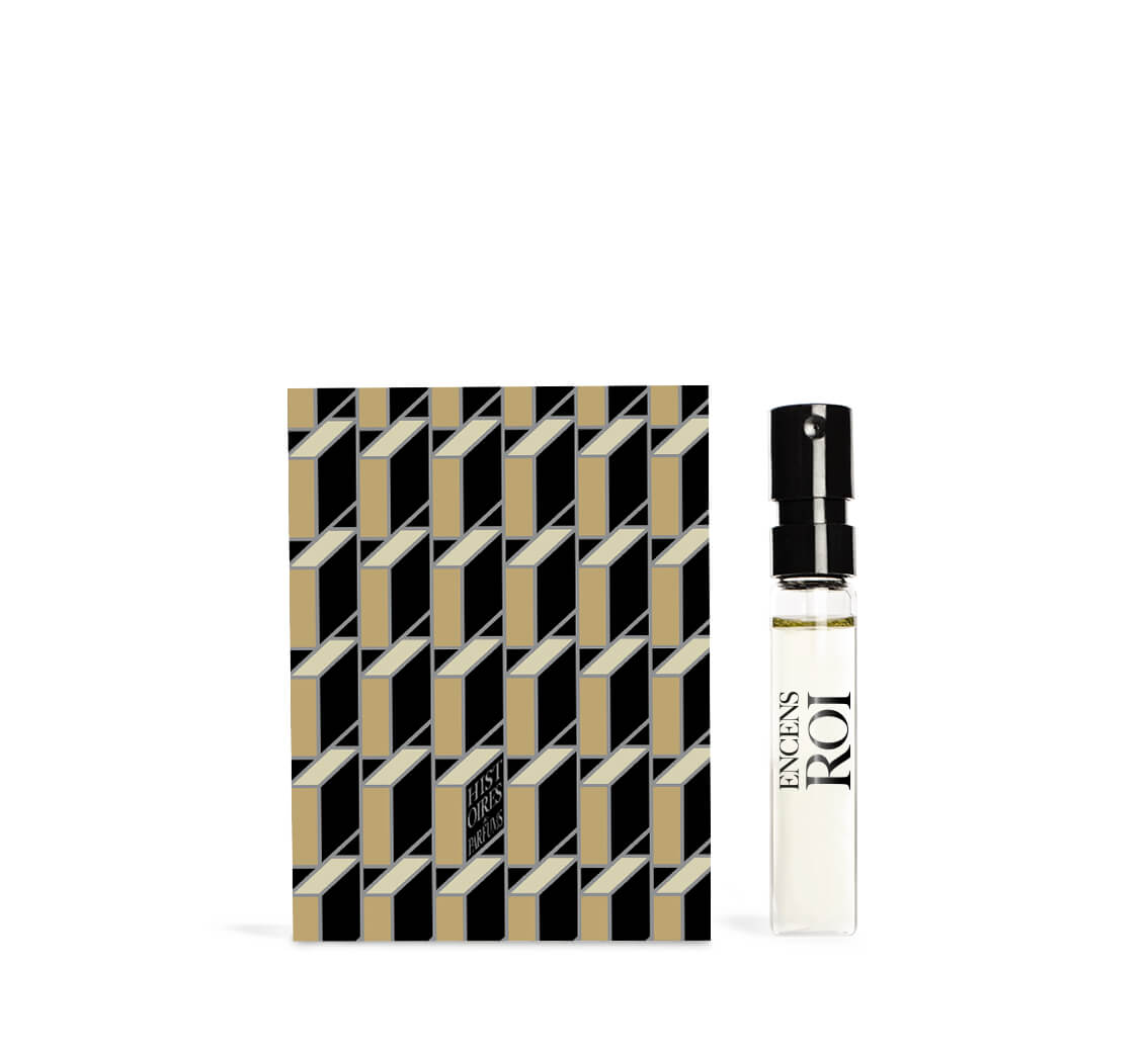 Encens Roi sample and sample card.