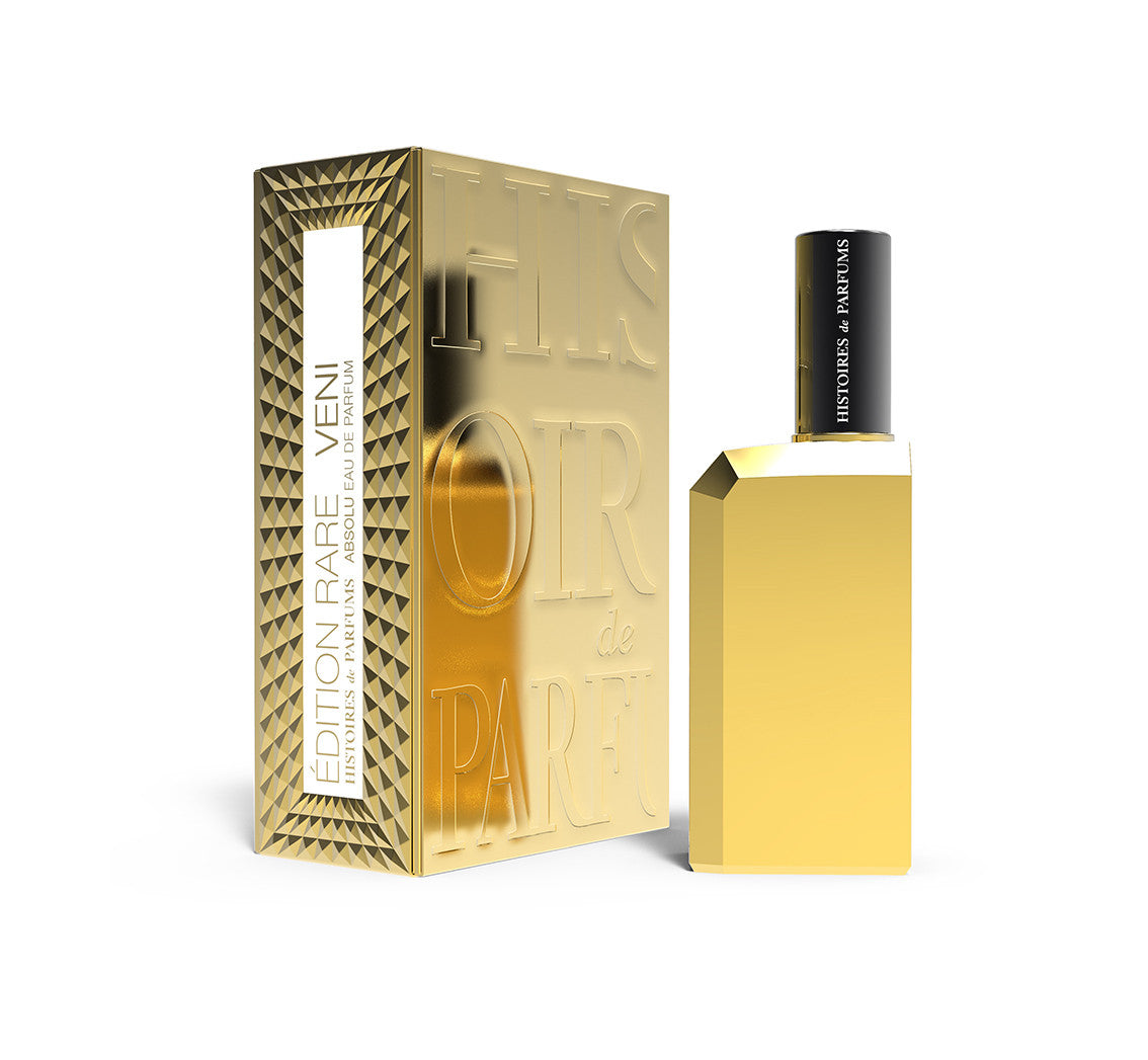 A perfume bottle of Veni - 60ml next to its packaging box. 